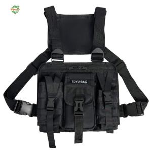 Molle Shoulder Bag Oxford Cloth Casual Vest Bags Adjustable Multiple Pockets Lightweight for Outdoor Camping Supplies [Winnereco World]