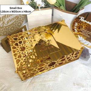 Ready Stock 2025 Raya EID Mubarak Viral Kotak Gula-Gula Hari Raya Aidilfitri  Akrilik Gold Murah Festival Celebration Ramadhan Doorgift Candy Box Storage Vintage Hiasan Meja Berkualiti Tinggi Dekorasi Desktop DIY Tema Bekalan Perayaan Stereoskopik