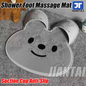 JIANTAI Non-slip Shower Foot Scrub Pad Silicone Massage Brush Foot Brush Pad Back Body Brush