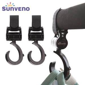Sunveno Baby Stroller Hooks Pram Rotate 360 Diaper Bag Hanger Baby Kids Activity Gear Stroller Accessories 2pcs/set