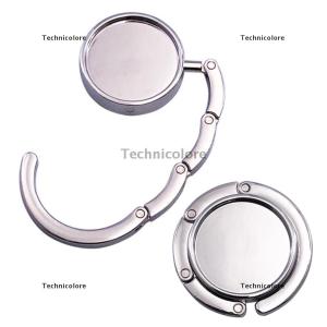 [COD] Technicolore 1Pc Portable Folding Alloy Purse Handbag Bag Hanger Hook Holder Table Hook