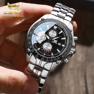 [Produk Resmi Asli] Jam Tangan Pria OPK 2025 Quartz Multifungsi Bercahaya Tanggal Dial Kasual Tahan Air Jam Tangan Slip-on