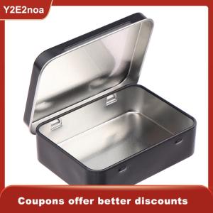【Y2E2noa】 1PC Frosted Household Iron Storage Box Metal Box Tin Plated Container Empty Hinged Lid Small Empty Storage Box