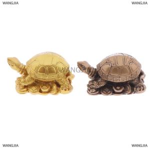 [COD] WANGJIA Turtle Resin Ornaments Copper Turtle Ornaments Feng Shui Furnishings