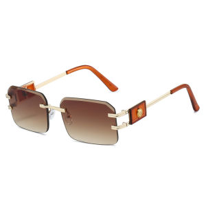 JN IMPRESSION New fashion frameless sunglasses square frame personality sunglasses cross-border trend men and women sunglasses