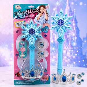 SSP Snowflake Light up Magic Wand girls costume accessories Battery-Powered LED kids toys