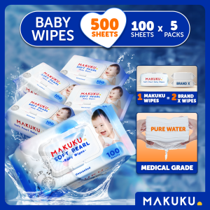 MAKUKU Baby wipes Antibacterial disinfectant cleansing baby Wipe Alcohol-Free baby Product 100sheet