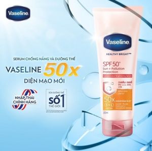 Dưỡng thể Vaseline Healthy White Sun + Pollution Protection 50x - SPF 50