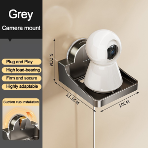 【Ready Stock】No-Drill Suction Cup CCTV Camera Wall Mount 360° Adjustable Space-Saving Surveillance Stand for Home Indoor Outdoor HLINKEY