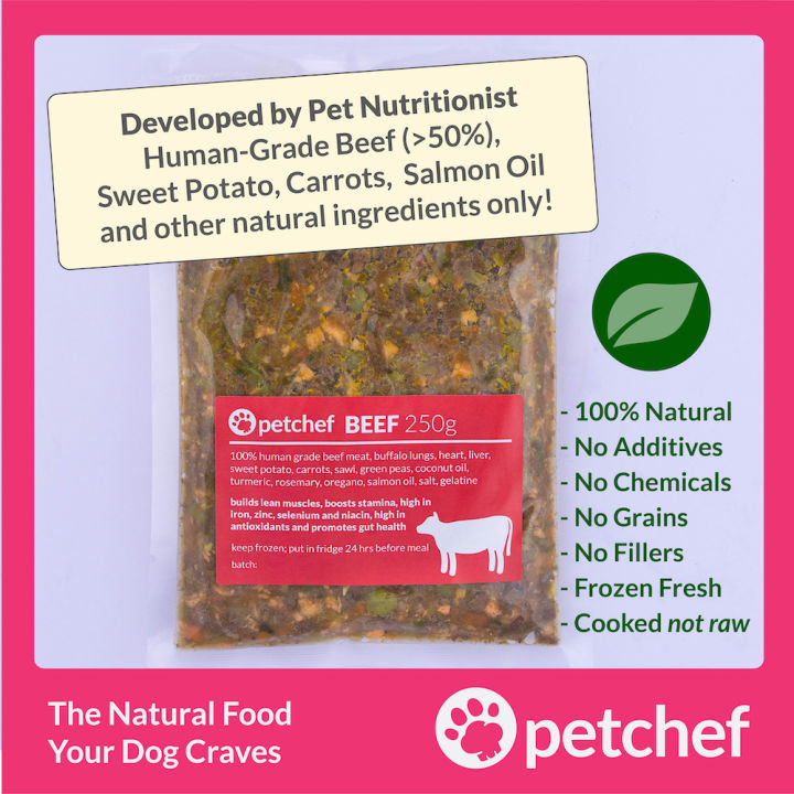 Petchef Dog Food BEEF 100 Natural Beef Top Dog Food Diet