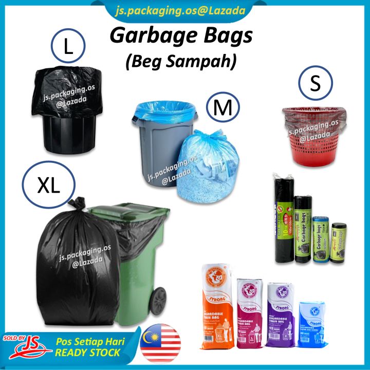 3200 Black Garbage Bags for Dustbin 30 Bag - Small 17 X 19 Inches –  Amd-Deodap