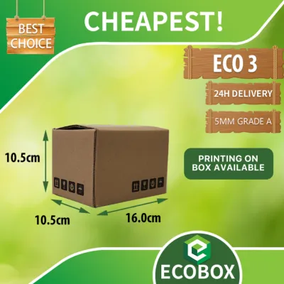 EcoBox - G1 Carton box 16 X 10.5 X 10.5cm Small Medium Boxes. Moving Storage Courier.