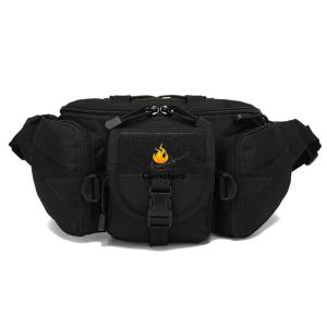 Multipurpose Waist Pack Nylon Portable Fishing Tackle Waist Bag Waterproof Large Capacity for Camping Hiking Traveling Running