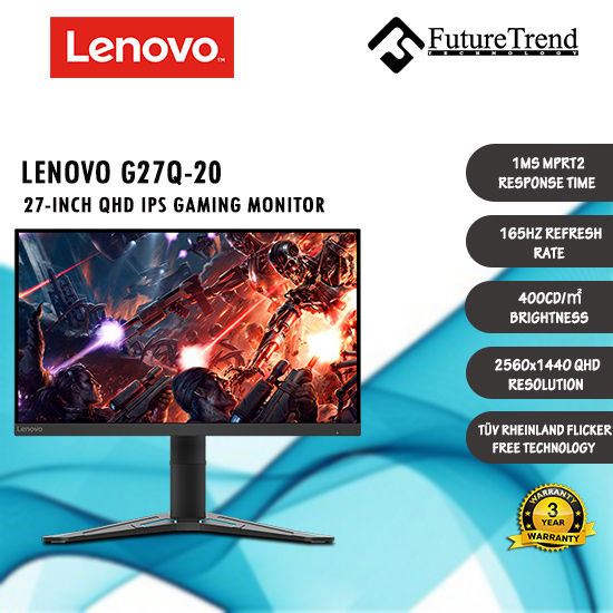 Lenovo G27q-20 G27q 27" QHD (2560 x 1440) / 165Hz Refresh Rate / 1ms ...