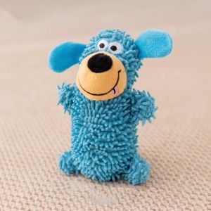 Cute Cartoon Squeaky Plush Mop Dog Toy Puppy To Relieve Boredom Chewproof Play Toy of Pet Interactive Plush Doll Pet Supplies