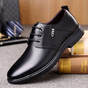 ALIKESMAN Mens Leather Shoes For Men Formal Business Black Shoes For Men British Style Casual School Shoes For Men