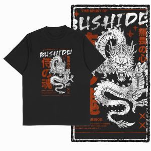Mens Dragon Graphic Printed T-shirt BLACK Big Size Cotton Streetwear Tshirt For Men Vintage t-shirt Cool Tee Shirt G27
