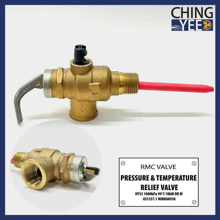 Rmc Valve Pressure & Temperature Relief Valve Ht55 1000kpa 99°c 10kw Dr 