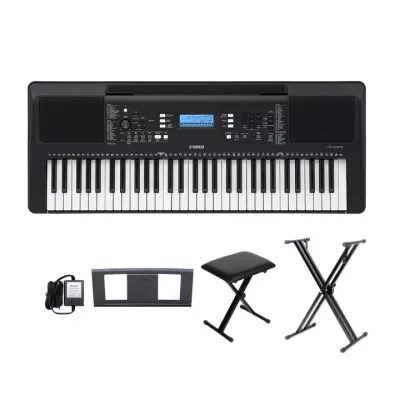 YAMAHA PSR-E383 Portable Keyboard คีย์บอร์ดไฟฟ้ายามาฮ่า PSR-E383 แถมขาตั้ง Music Arms