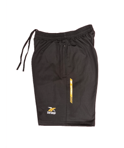 Shorts Olahraga Celana Kolor Pendek Pria Dewasa Warna Hitam dengan Saku Resleting Kiri Kanan