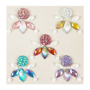NBANLIKE Adhesive Makeup Diamond Sticker Diamond  3D Crystal Crystal Gems Tattoo Makeup Accessories Festival Face Stickers Party
