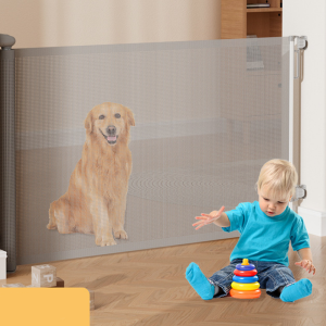 Child Safety Barrier Stairway Guardrail Punch Free Safety Retractable Gate Pet Isolation Fence Protective Net