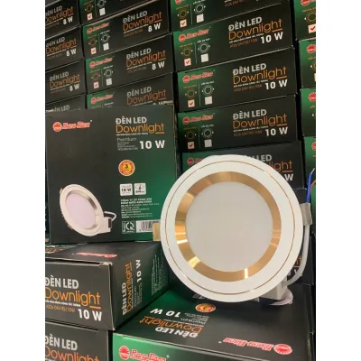 Đèn âm trần Đổi màu Rạng Đông 7W8W9W10W12W Đèn led âm trần viền bạc viền vàng