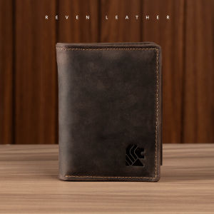 REVEN LEATHER Aslan Wallet - Dompet Lipat Pria Dompet Kulit Sapi Asli