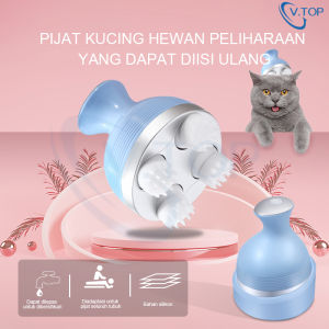 V.TOP Pet Charging Cat Massager Pijat Kepala 3D Kucing Putar Otomatis Listrik Tahan Air