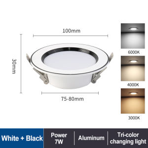 Ceiling Lights Tricolor Dimming Downlight 5W/7W LED Ceiling Light Downlight/Pin Light/Recessed Light/Panel Light