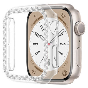 Casing Berlian untuk Watch Seri 9 8 SE 7 6 5 4 3 lWatch 40mm 44mm 38mm 42mm 41mm 45mm Sampul