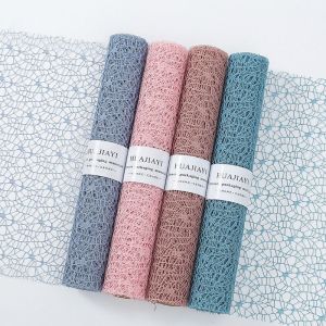 4.5 Meters Flower Wrapping Gauze Jacquard Net Gauze Bouquet Valentines Day Floral Wrapping Paper