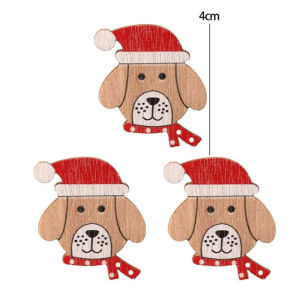 ที่หนีบแบบไม้การ์ตูนน่ารักแบบมีที่หนีบรูปสุนัขแมวตัวเล็กน่ารัก3/6ชิ้นของเทศกาลปาร์ตี้คริสต์มาสบรรยากาศโรแมนติกรูปภาพตกแต่ง
