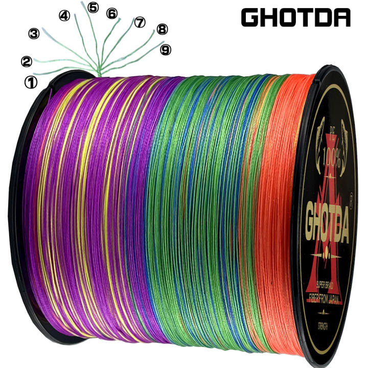 9 Strands 100M Braided Fishing Line 0.14mm-0.55mm 20lb-100lb Extreme Strong  PE Line Multifilament