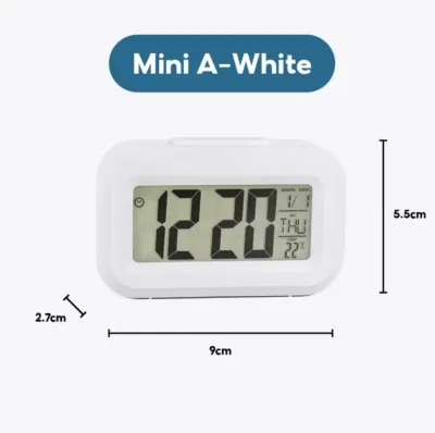 [ BorongPro ] 2188 Mini Time Clock Alarm Desktop Table Clock Electronic Alarm Digital Desk Calendar Temperature Sensor Night Light