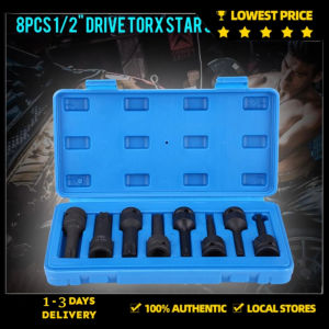 New 1/2" Drive Impact Spline Bit Socket Set CR-MO Torx Allen Wrench Set Socket Type Headset Octagonal T30 T40 T45 T50 T55 T60 T70 T80 for fit Manual Pneumatic Wrenches