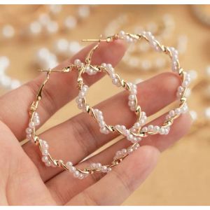 EMS fashion hypoallergenic Korean Elegant Diamond Pearl Earrings Fashion Simple Earrings good quality