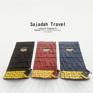 Sajadah Dewasa Sajadah Traveling Pouch Dewasa pria dan wanita simple tipis motif kabah warna best seller