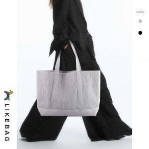 LIKEBAG Europe and the United States trend large capacity travel bag leisure knitted single shoulder tote bag a commuter shopping bag