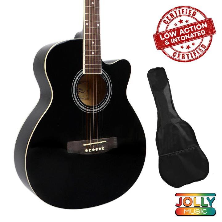 Caravan HS-4010 40-inch Acoustic Guitar with Low Action FREE Gigbag ...