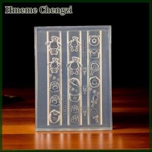 Hmeme 3D Silicone Nail Mold Kitchen Cute Pet Bear Dog Cake Ice Cream Dessert Transparent Template DIY Design Nail Art Decoration