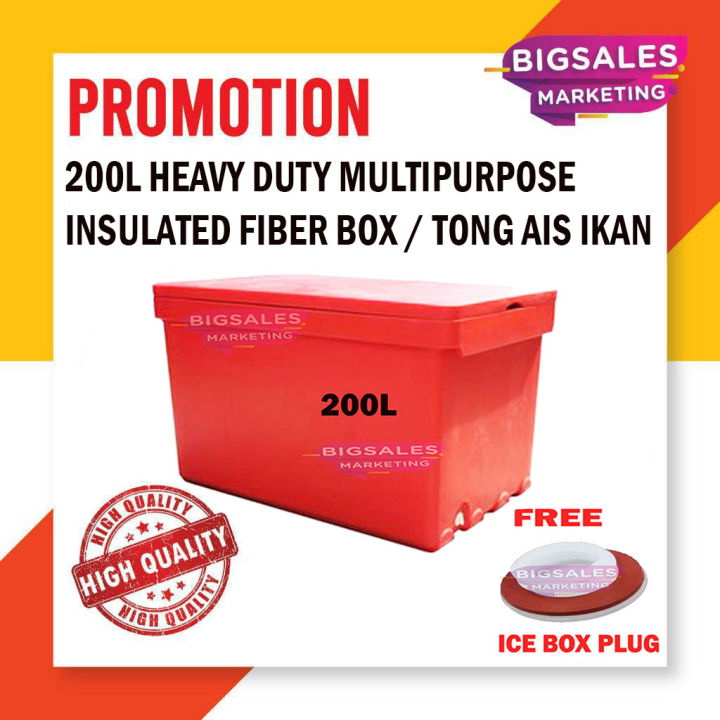 Fiber Cool Box 200 Liter BIGSALES 200 Litre Fiber IceFishSeafood