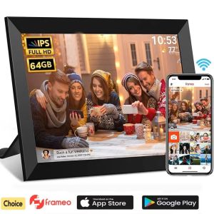 Frameo Digital Picture Frame 10.1 Inch 32GB/64GB Smart WiFi Digital Photo Frame with 1280x800 IPS HD Touch Screen Wall Mountable