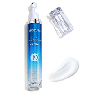SPODARE Under Eye Cream for Dark Circles and Puffiness Caffeine Retinol Formula with 360 Degree Cooling Massage Ball Peptides and Squalane for Eye Bags Fine Lines and Wrinkles 0.7 fl oz