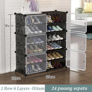 SaveMall Lemari sepatu Rak sepatu susun Lemari sepatu plastik lemari plastik murah