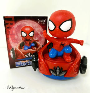 Toy - Electric Toys Spider Man Rider Car 🌟Music🌟Cool Light 🌟360° Rotation Best Gift For Kids Ages 3+ (RBK54743)