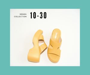 รองเท้าเเฟชั่นผู้หญิงเเบบเเตะเเฟชั่นเปิดหน้าเท้าส้นสูง No. 10-30 NE&NA Collection Shoes