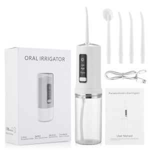 Hailicare Mini Portable Smart Electric Tooth Cleaner Oral Irrigator Household Dental Scaler Cordless Teeth Flusher Dental Oral Irrigator 230ML Water Tank With Storage Base Clean Mouth Freshen Breath For Travel Business Trip USB Charging