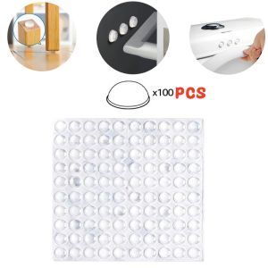 Self Adhesive Transparent Door Stops Rubber Damper Buffer Cabinet Bumpers Silicone Furniture Pads Cushion Protective Pads