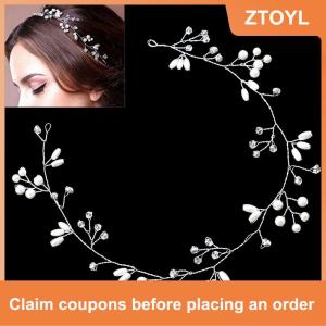 【ZTOYL】 Băng đô ngọc trai giả kim cương giả cho cô dâu đám cưới sang trọng phụ kiện tóc vương miện